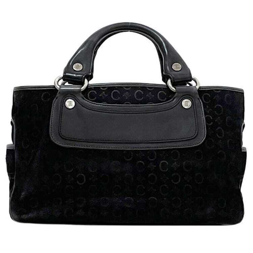 Celine Boogie Bag Black Macadam Suede Leather Handbag Work Business